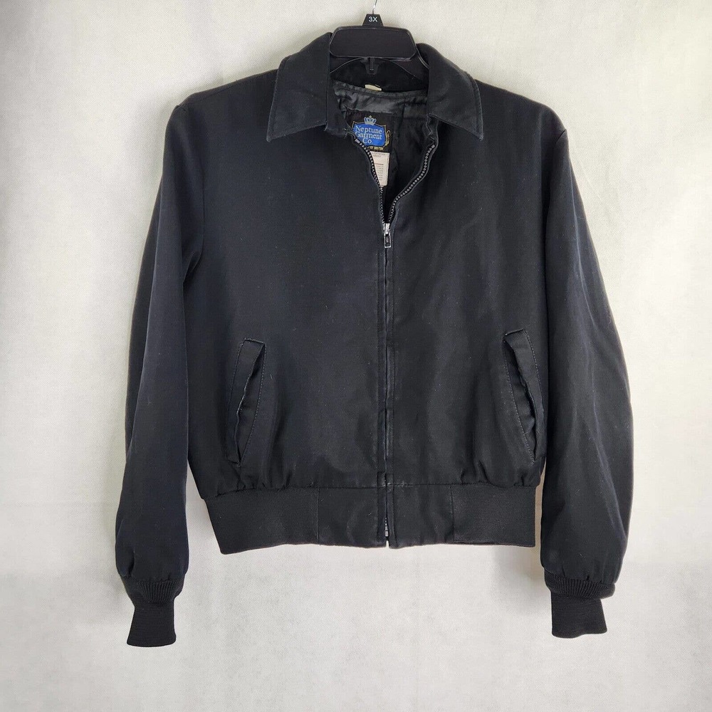 Neptune Garment Co Wool Blend Black Jacket with Liner Size 16 Zip Front